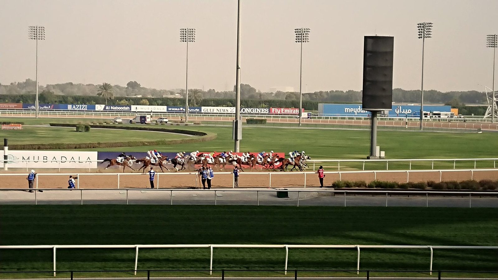 Horses racing at Meydan